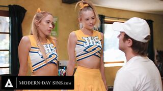 Teen Cheerleaders Cum Swap Their Coach's WHOLE LOAD!